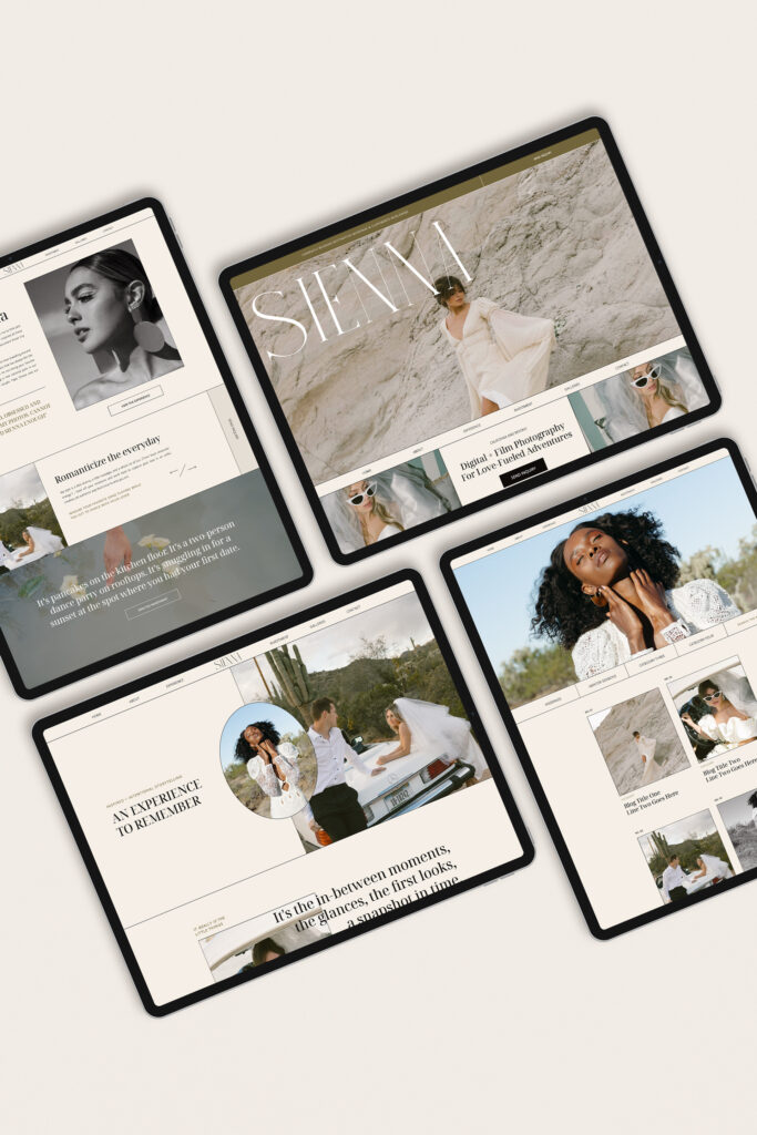 Photography showit website template