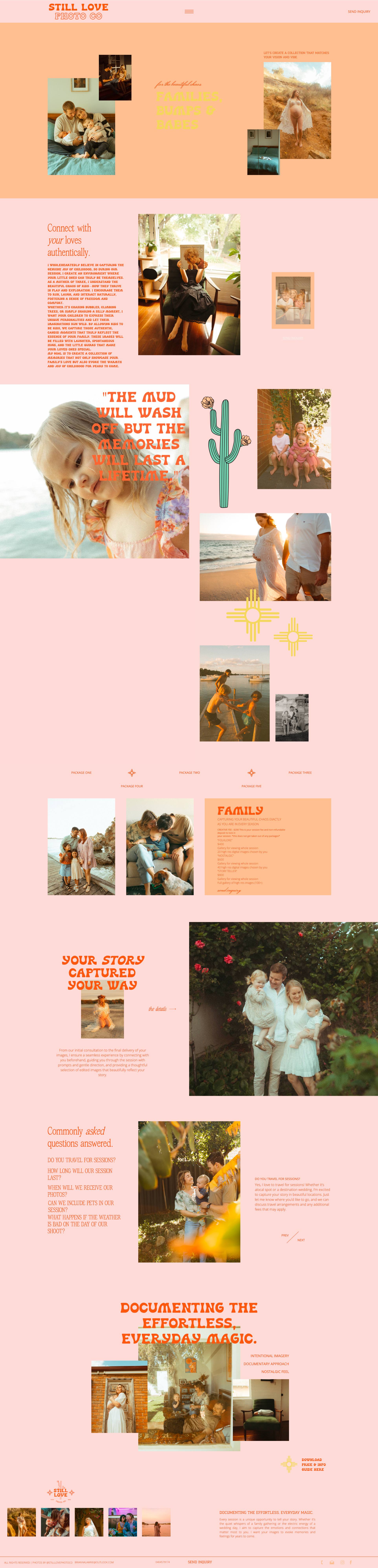 Still Love Photo Co lifestyle page website design